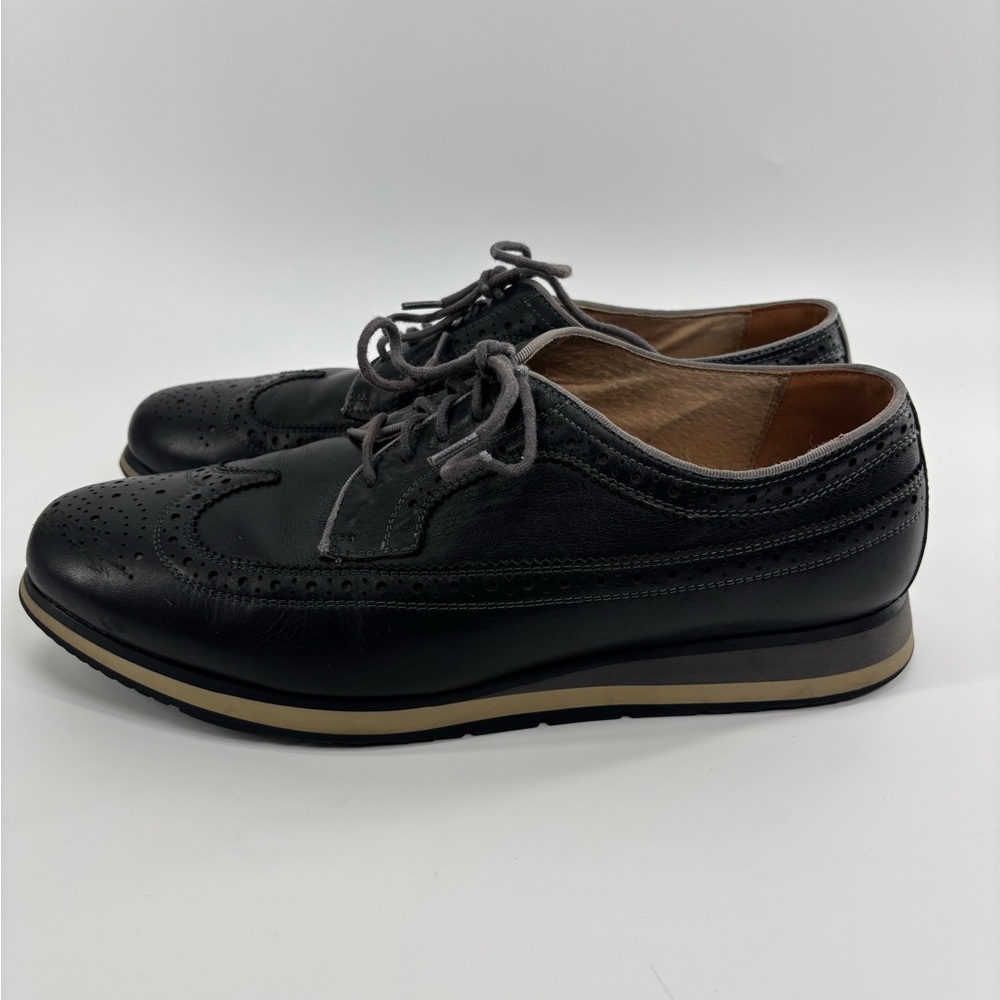 Florsheim limited indigo flux wingtip oxfords 10 black work office comfort - Picture 3 of 14